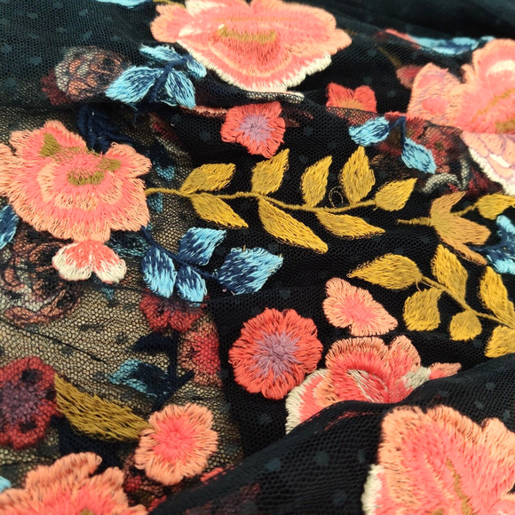 Sundance Kiera Hummingbird Midi Dress Size 4P Floral Embroidered Mesh Event $398 - Picture 9 of 16